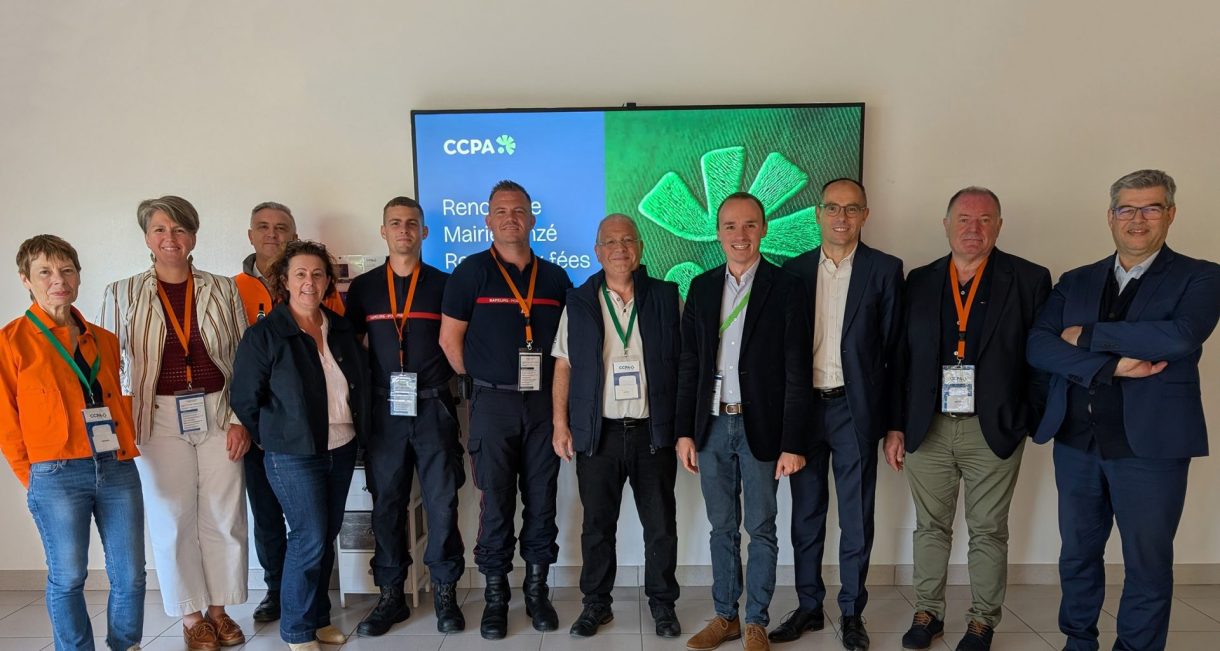 Meeting with local elected officials at the CCPA site in Janzé